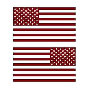 American US Flag Pick Color Size Vinyl