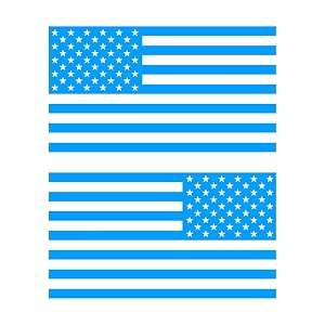 American US Flag Pick Color Size Vinyl