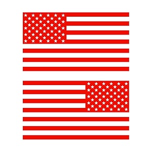 American US Flag Pick Color Size Vinyl