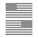 American US Flag Pick ColorSize Vinyl Decal