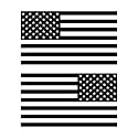 American US Flag Pick ColorSize Vinyl Decal