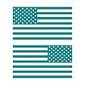 American US Flag Pick ColorSize Vinyl Decal