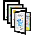 Americanflat 8.5x11 Changeable Kids Art Frame 4-Pack - Black