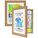 Americanflat 8.5x11 Changeable Kids Art Frame 2-Pack - Dark Oak