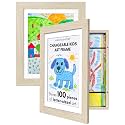 Americanflat 8.5x11 Changeable Kids Art Frame 2-Pack - Light Wood