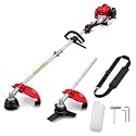 26cc Gas Powered String Trimmer, 3IN1 Weed Wacker, Edger & Brush Cutter