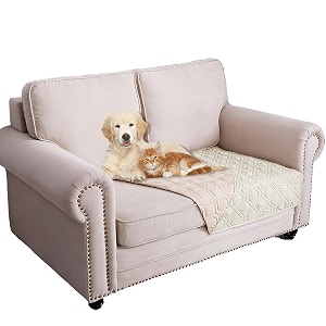 ameritex waterproof dog bed cover pet blanket for furniture bed couch sofa reversible