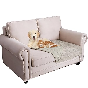 ameritex waterproof dog bed cover pet blanket for furniture bed couch sofa reversible