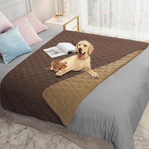 ameritex waterproof dog bed cover pet blanket for furniture bed couch sofa reversible