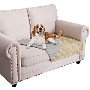 ameritex waterproof dog bed cover pet blanket for furniture bed couch sofa reversible