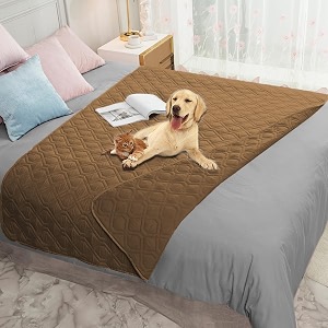 ameritex waterproof dog bed cover pet blanket for furniture bed couch sofa reversible