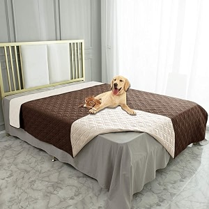 ameritex waterproof dog bed cover pet blanket for furniture bed couch sofa reversible