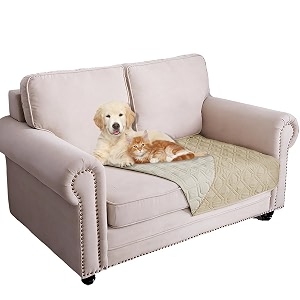 ameritex waterproof dog bed cover pet blanket for furniture bed couch sofa reversible