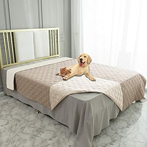 ameritex waterproof dog bed cover pet blanket for furniture bed couch sofa reversible