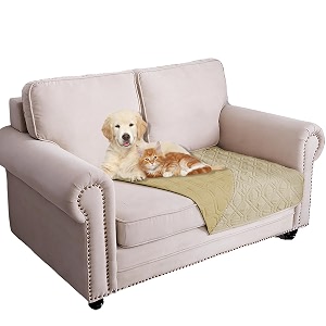 ameritex waterproof dog bed cover pet blanket for furniture bed couch sofa reversible