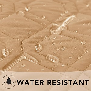 ameritex waterproof dog blanket for bed couch sofa 82x82 inches sandbeige