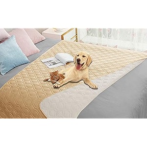 ameritex waterproof dog blanket for bed couch sofa 52x82 inches sandbeige