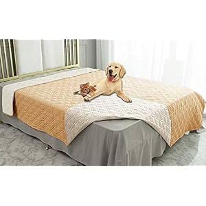 ameritex waterproof dog blanket for bed couch sofa 68x82 inches sandbeige