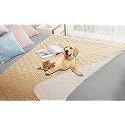 Ameritex Waterproof Dog Blanket for Bed Couch Sofa (52x82 Inches, Sand+Beige)
