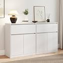 AMERLIFE 63" DIY Modular Storage Cabinet, 2-Piece 2-Door 1-Drawer Cabinet