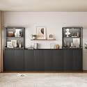 AMERLIFE 72" H DIY Modular Cabinet, 6-Piece Storage &amp; Display Units