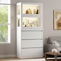 AMERLIFE 72" H DIY Modular Cabinet Unit, Flexible Stackable &amp; Side-by-Side