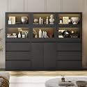 AMERLIFE 72" H DIY Modular Cabinet, 6-Piece Storage &amp; Display Units