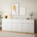 AMERLIFE 95" DIY Modular Storage Cabinet, 3-Piece 2-Door 1-Drawer Cabinet