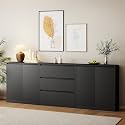AMERLIFE 95" W DIY Modular Storage Cabinet, 3-Piece Mixed Storage Units