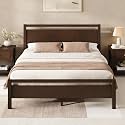 AMERLIFE Minimalist King Size Solid Wood Bed Frame with Headboard