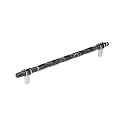 Amerock 10-1/16" Carrione Marble Black/Polished Chrome Drawer Pull