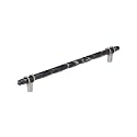 Amerock 10-1/16" Carrione Marble Black/Satin Nickel Drawer Pull