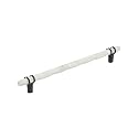 Amerock 10-1/16" Carrione Marble White/Black Bronze Drawer Pull