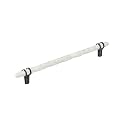 Amerock 10-1/16" Carrione Marble White/Oil-Rubbed Bronze Drawer Pull