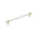 Amerock 10-1/16" Carrione Marble White/Champagne Bronze Drawer Pull