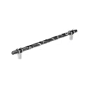Amerock 10-1/16" Carrione Marble Black/Polished Nickel Drawer Pull