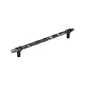 Amerock 10-1/16" Carrione Marble Black/Black Bronze Drawer Pull