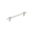 Amerock 6-5/16" Carrione Marble White/Polished Chrome Drawer Pull