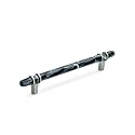 Amerock 6-5/16" Carrione Marble Black/Satin Nickel Drawer Pull