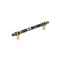 Amerock 6-5/16" Carrione Marble Black/Champagne Bronze Drawer Pull