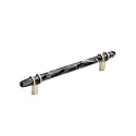 Amerock 6-5/16" Carrione Marble Black/Golden Champagne Drawer Pull
