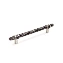 Amerock 6-5/16" Carrione Marble Black/Polished Nickel Drawer Pull
