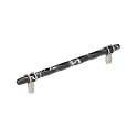 Amerock 8" Carrione Marble Black/Satin Nickel Drawer Pull