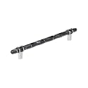 Amerock 8" Carrione Marble Black/Polished Chrome Drawer Pull