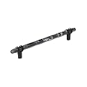 Amerock 8" Carrione Marble Black/Black Bronze Drawer Pull