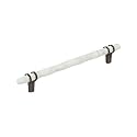 Amerock 8" Carrione Marble White/Oil-Rubbed Bronze Drawer Pull