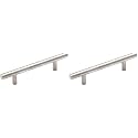 Amerock | Cabinet Pull | Stainless Steel | 3-3/4 inch (96 mm) Center to Center | Bar Pulls | 2 Pack | Drawer Pull | Drawer Handle | Cabinet Hardware