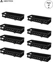 AMEXTRON Multi-Purpose Wall Mount Shelf with Dual Hooks Iron Wall Shelf (Number of Shelves - 8, Black)