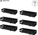 AMEXTRON Multi-Purpose Wall Mount Shelf with Dual Hooks Iron Wall Shelf (Number of Shelves - 6, Black)