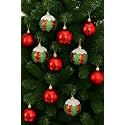 AMFIN® (Pack of 12) Red Christmas Balls for Xmas Party Hanging Ornament Christmas Decoration Toy Year Home Party Decor - Red